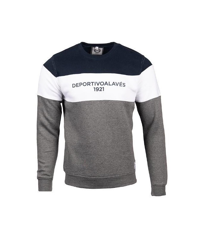 Sudadera Deportivo Alaves Gris Tricolor