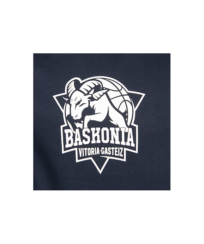 Hoodie Baskonia Marino Con Escudo Blanco 2024 JR