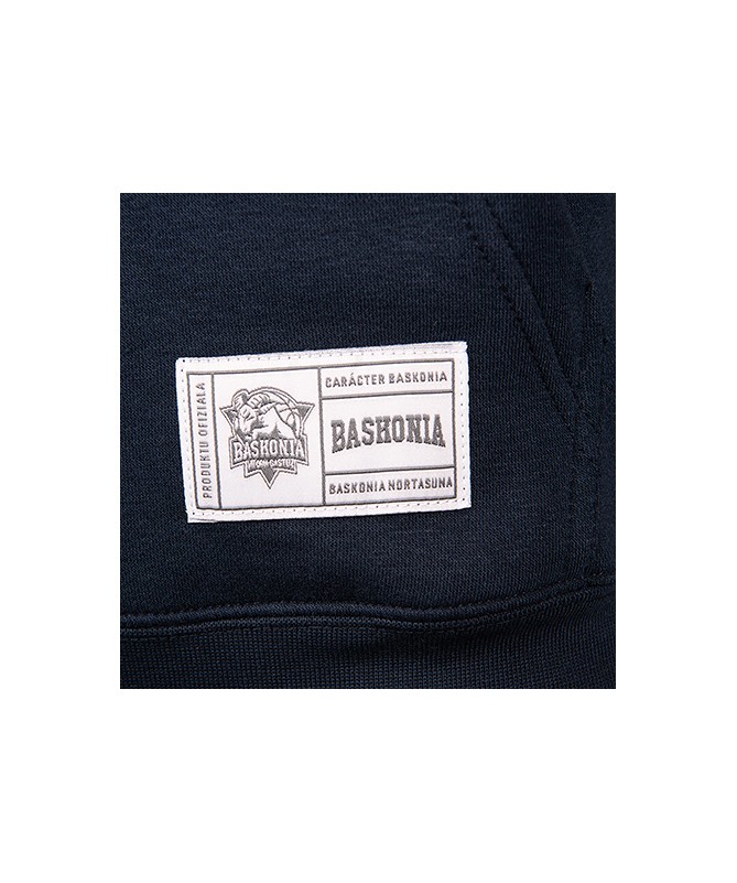 Hoodie Baskonia Marino Con Escudo Blanco 2024 JR