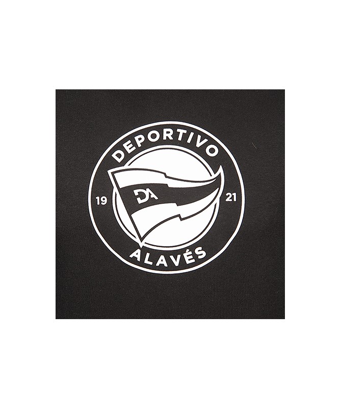Hoodie Deportivo Alavés Negro Con Escudo Blanco 2024