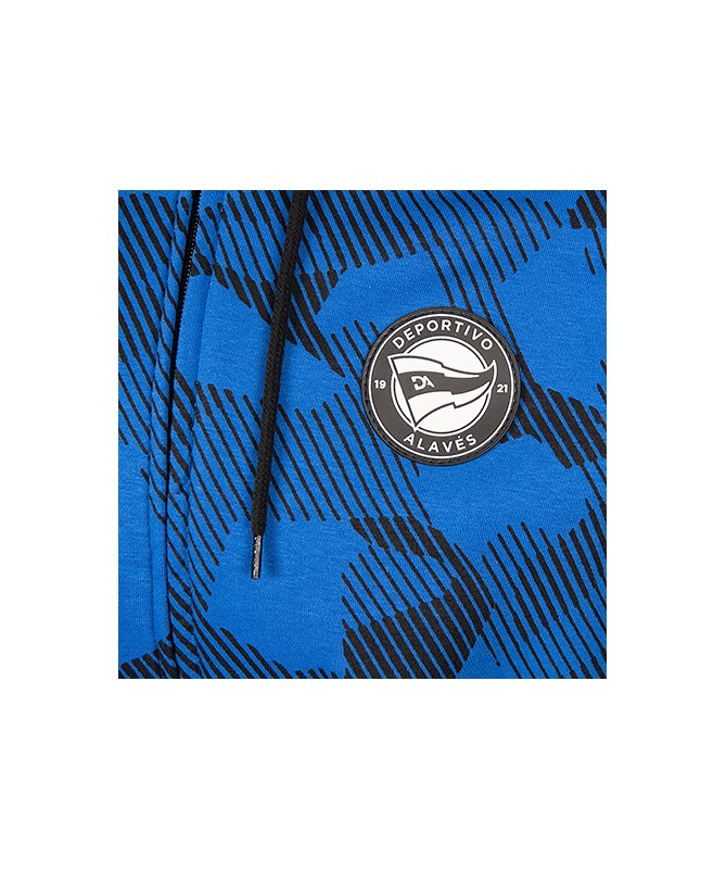 Hoodie Zip Deportivo Alavés Azul Camo 2024 JR