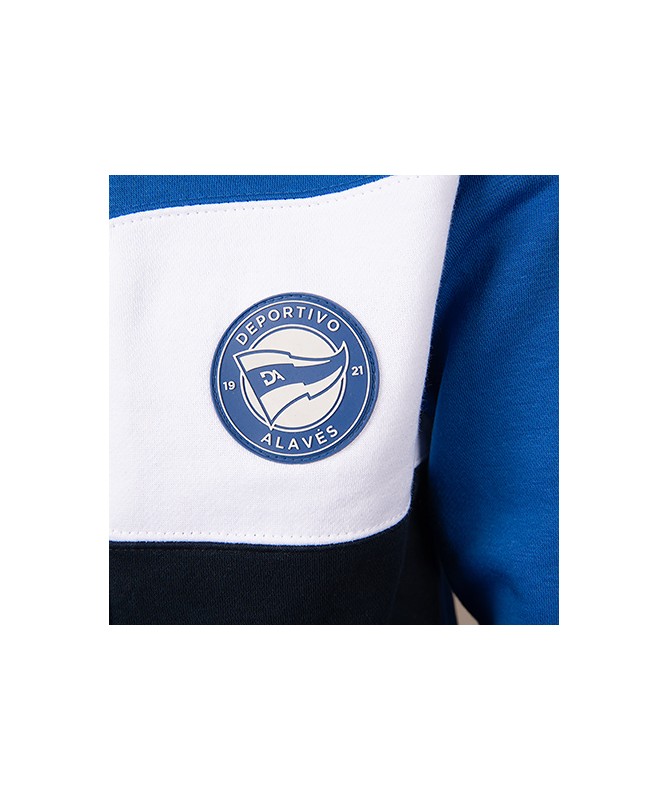 Hoodie Zip Deportivo Alavés Tricolor Albiazul JR