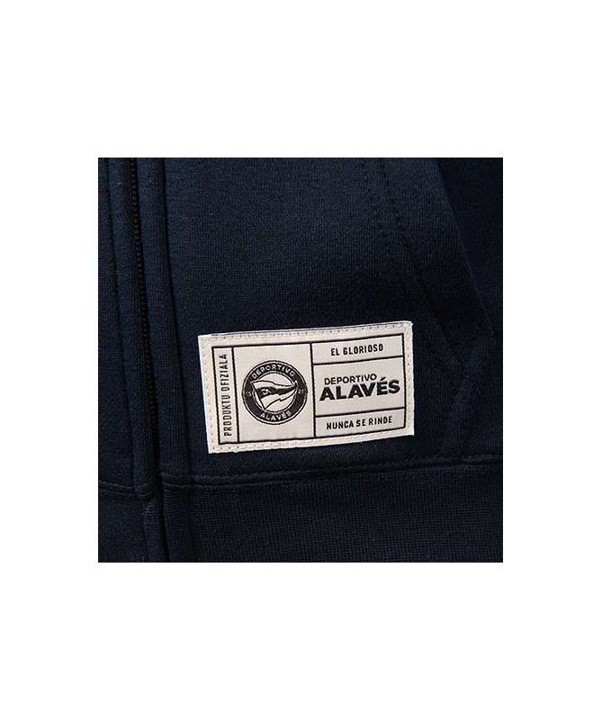 Hoodie Zip Deportivo Alavés Tricolor Albiazul JR