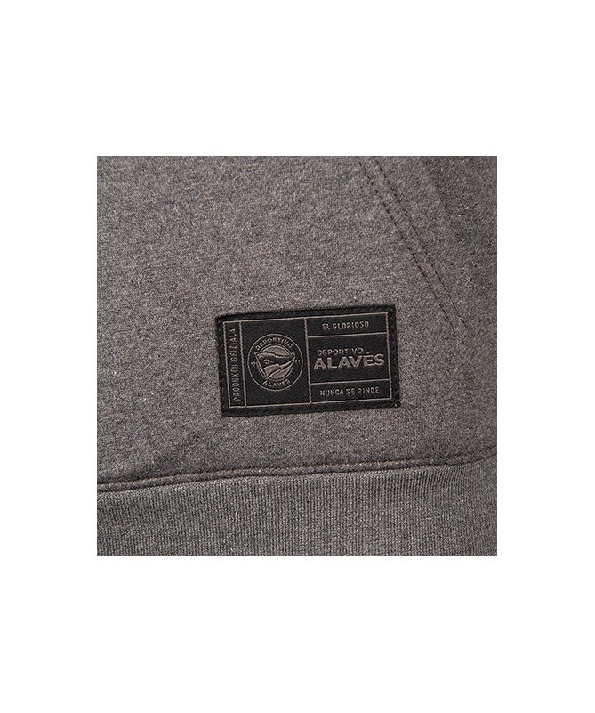 Hoodie Deportivo Alavés Logo Negro Doble