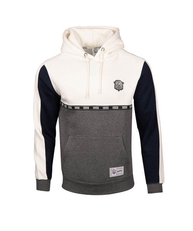 Hoodie Baskonia Tricolor Gris/Navy/Blanco JR