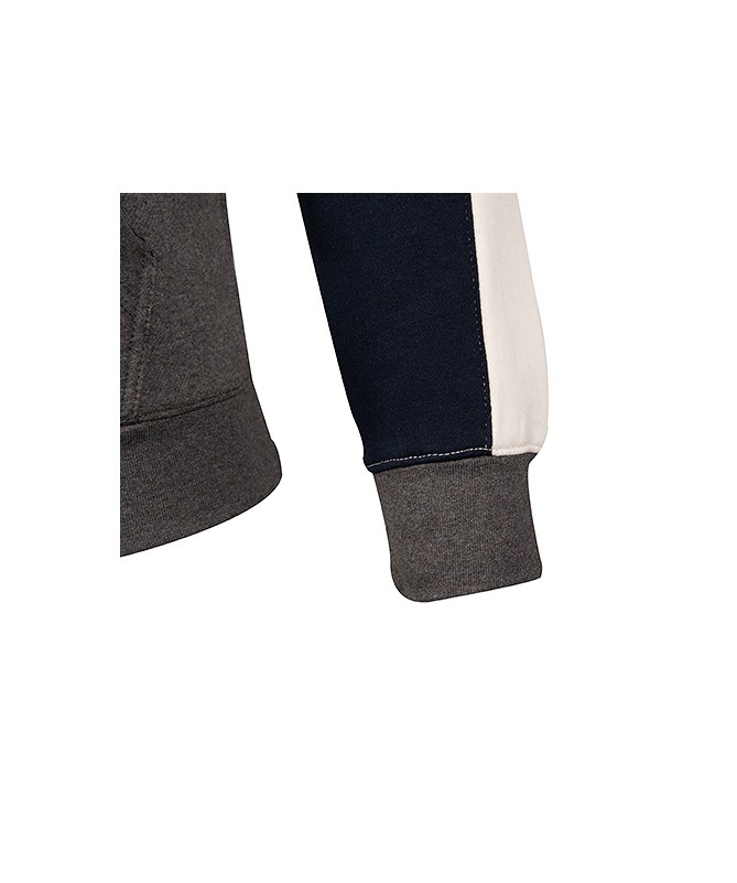 Hoodie Baskonia Tricolor Gris/Navy/Blanco JR