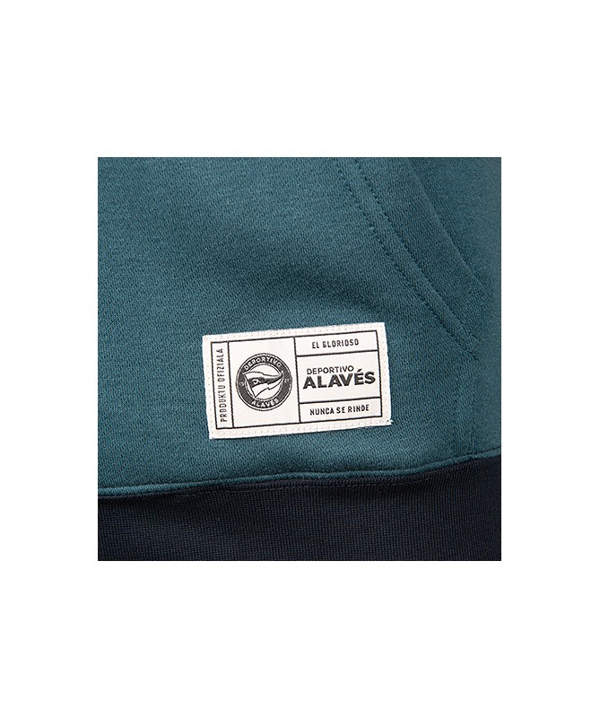 Hoodie Zip Deportivo Alavés Tricolor Acquamarina