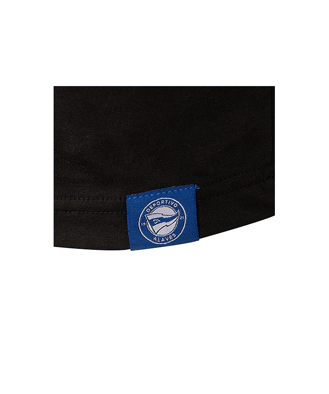 Camiseta Moda Deportivo Alavés Escudo Multirayas Negro SS24