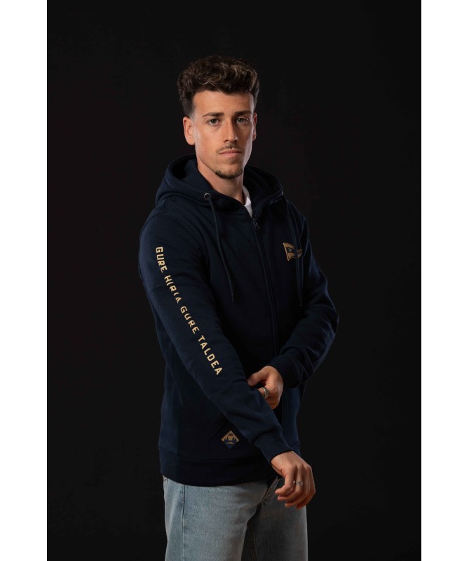 Hoodie Moda Deportivo Alavés City Navy Cremallera 24/25