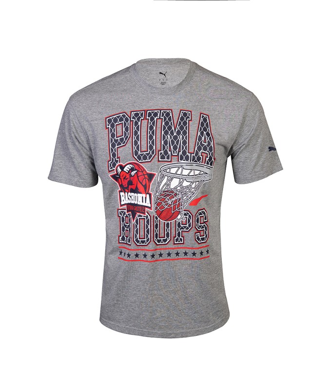Camiseta Moda Oficial Baskonia Hoops Gris 25/26