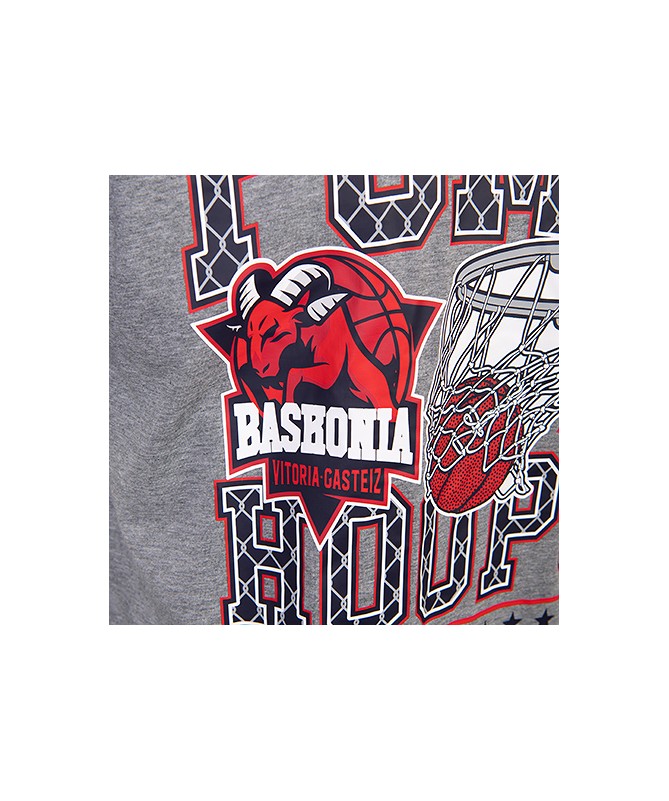 Camiseta Moda Oficial Baskonia Hoops Gris 25/26