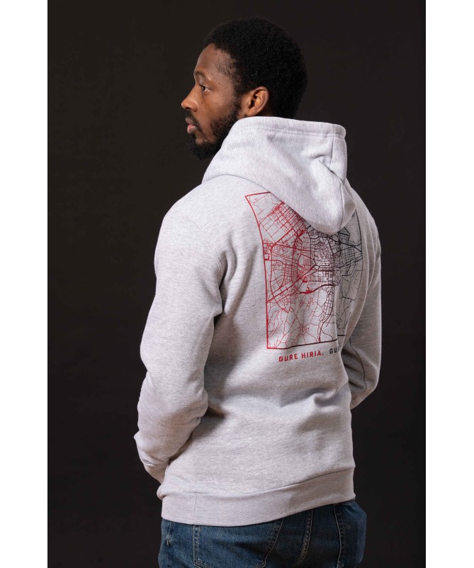Hoodie Moda Baskonia City Gris 24/25
