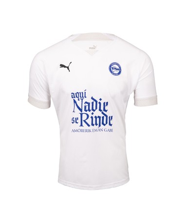 Camiseta Prepartido Deportivo Alavés Aquí Nadie Se Rinde Blanca 24/25