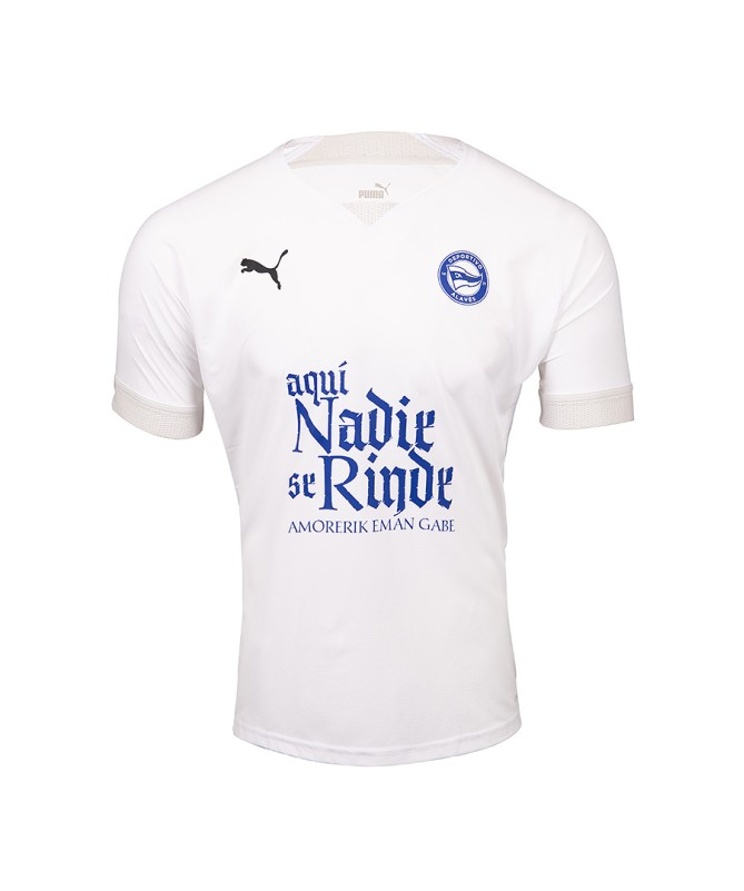 Camiseta Prepartido Deportivo Alavés Aquí Nadie Se Rinde Blanca 24/25
