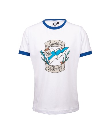 Camiseta Tattoo Banderín Blanca Junior