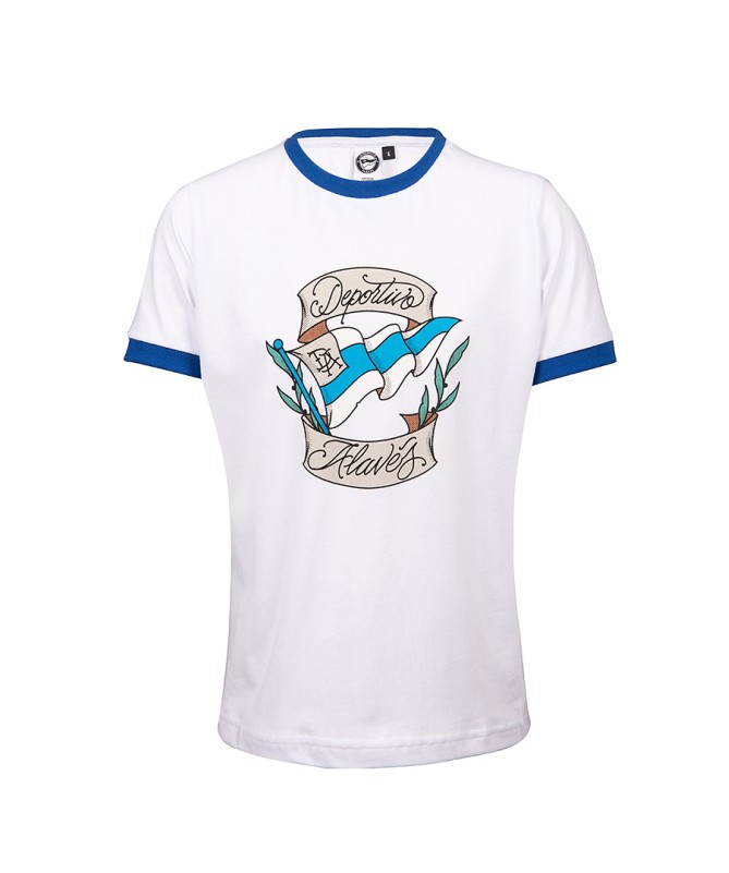 Camiseta Tattoo Banderín Blanca Junior