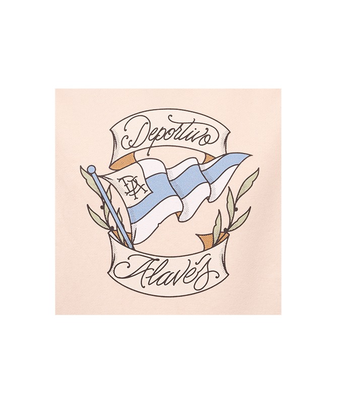 Hoodie Tattoo Banderín Beige Junior