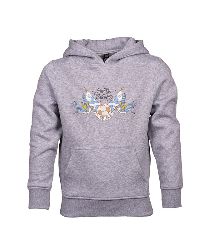 Hoodie Tattoo Betiko Betirako Gris Junior
