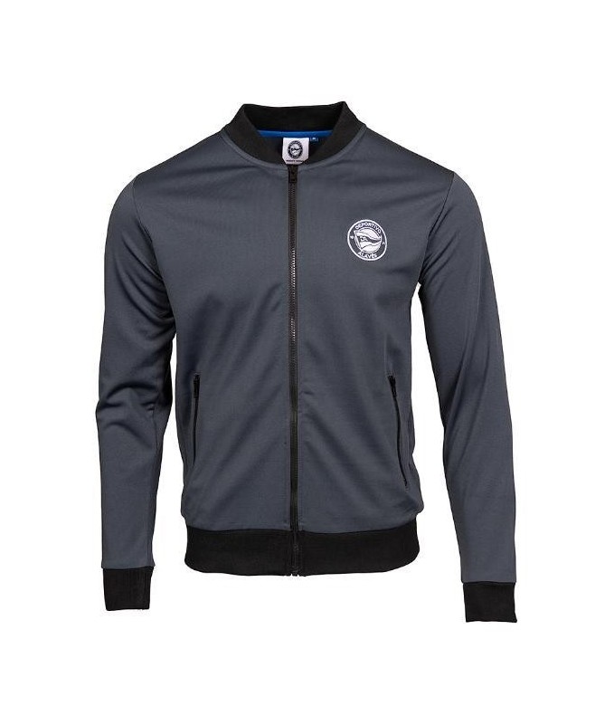 Chaqueta Zip Gris Pockets Deportivo Alavés