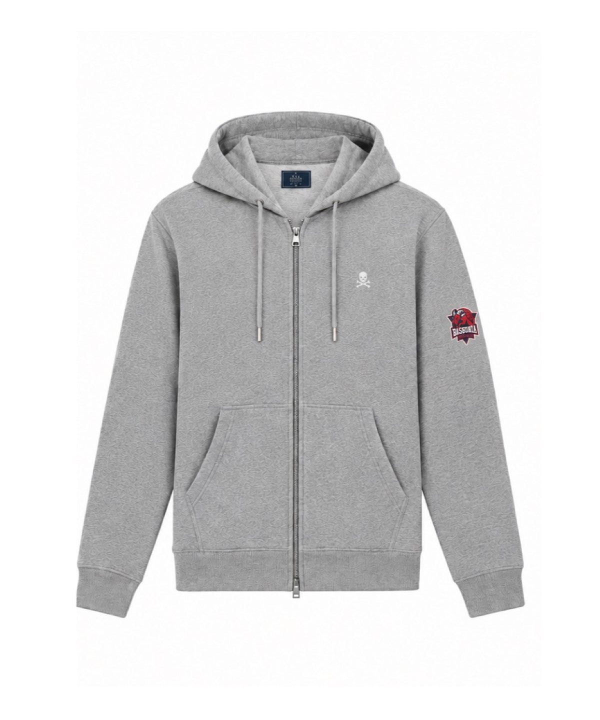 HOODIE CALAVERA GRIS BKN X SCALPERS