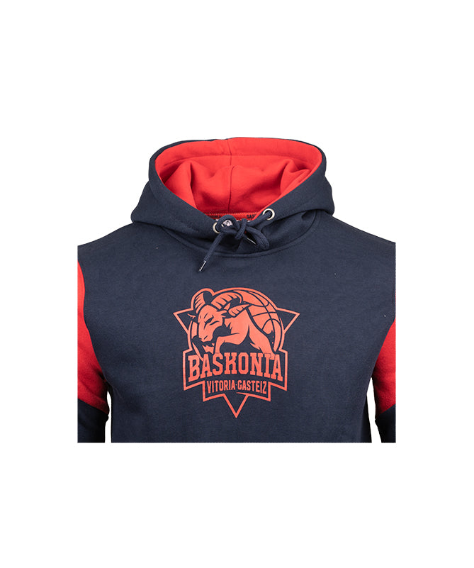 HOODIE MO BKN MARINO ESCUDO ROJO 2026
